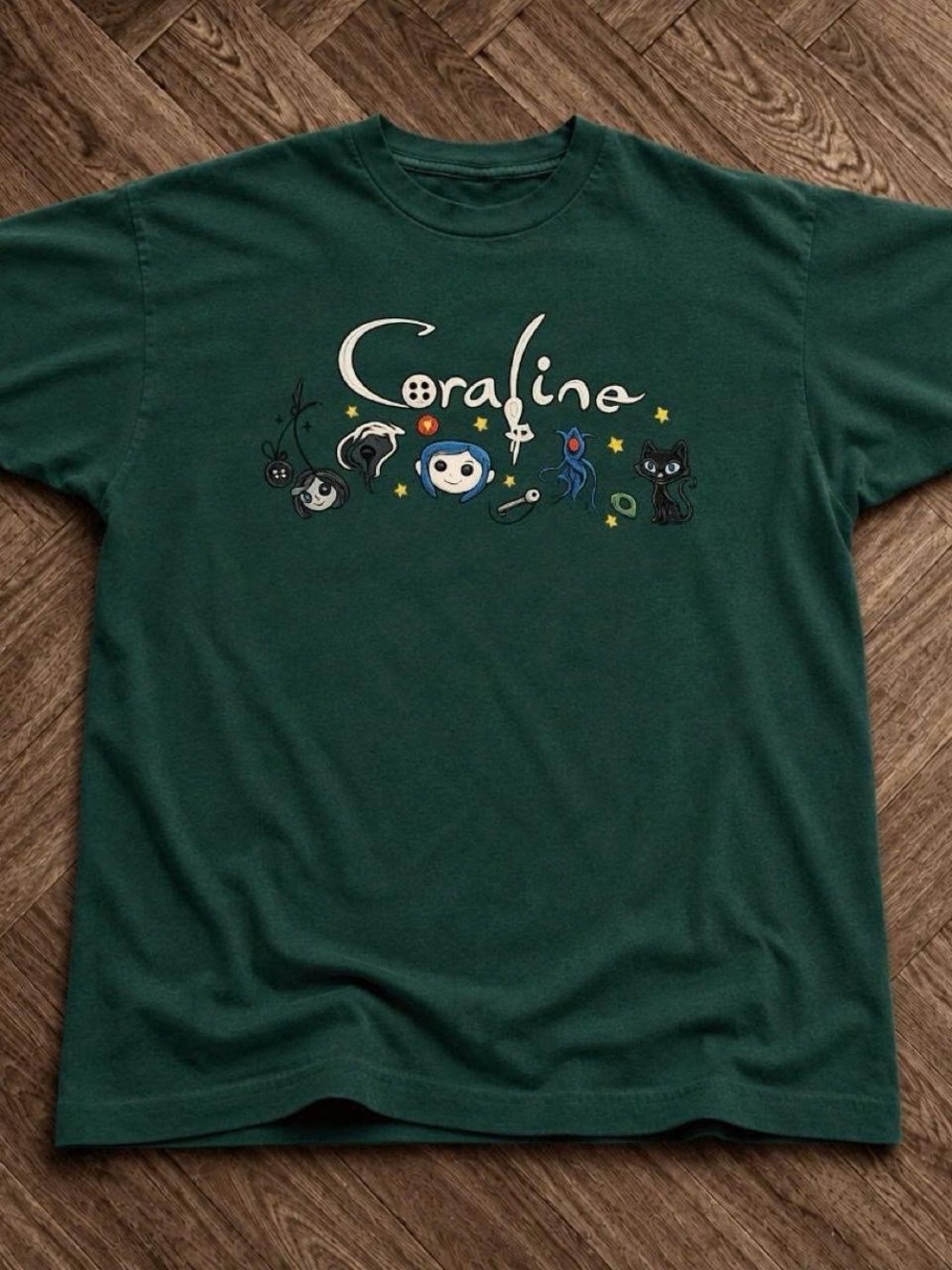 Gildan Coraline Graphic Tee - Forest Green